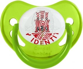 Empreinte My Identity Gibraltar Sucette Physiologique Vert phosphorescente