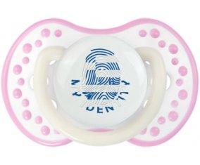 Empreinte My Identity Grèce Sucette LOVI Dynamic Blanc-rose phosphorescente