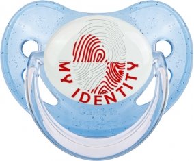 Empreinte My Identity Groenland Tétine Physiologique Bleue à paillette