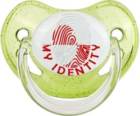 Empreinte My Identity Groenland Tétine Physiologique Vert à paillette