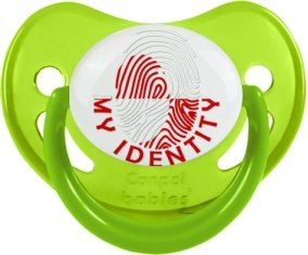 Empreinte My Identity Groenland Tétine Physiologique Vert phosphorescente