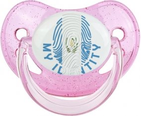Empreinte My Identity Guatemala Tétine Physiologique Rose à paillette