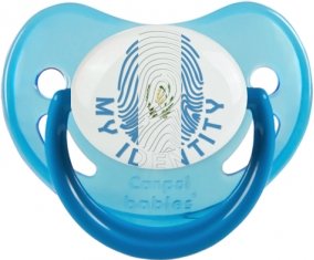 Empreinte My Identity Guatemala Tétine Physiologique Bleue phosphorescente