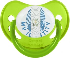 Empreinte My Identity Guatemala Tétine Physiologique Vert phosphorescente