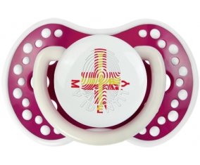 Empreinte My Identity Guernesey Tétine LOVI Dynamic Fuchsia phosphorescente