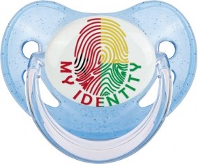 Empreinte My Identity Guinée Sucette Physiologique Bleue à paillette