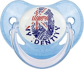 Empreinte My Identity Îles Heard et Mcdonald Sucette Physiologique Bleue à paillette