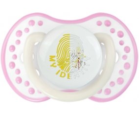 Empreinte My Identity Saint-Siège Sucette LOVI Dynamic Blanc-rose phosphorescente