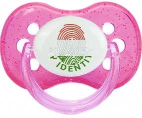 Empreinte My Identity Hongrie Sucette Cerise Rose à paillette