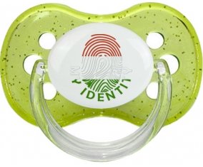 Empreinte My Identity Hongrie Sucette Cerise Vert à paillette