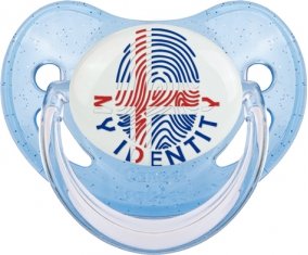 Empreinte My Identity Islande Sucette Physiologique Bleue à paillette