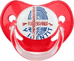 Empreinte My Identity Islande Sucette Physiologique Rouge à paillette