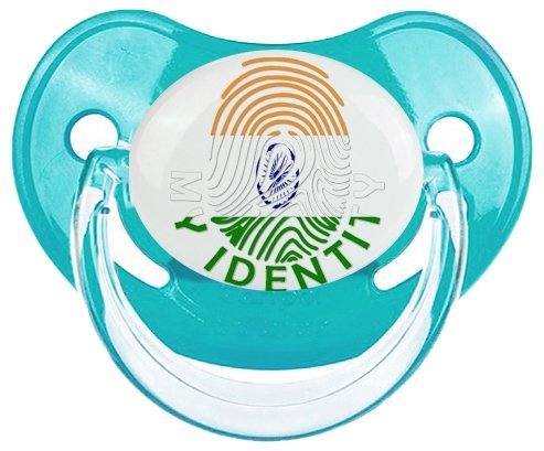Empreinte My Identity Inde Tétine Physiologique Bleue classique