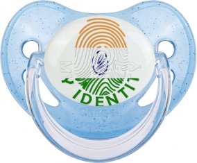 Empreinte My Identity Inde Tétine Physiologique Bleue à paillette