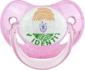 Empreinte My Identity Inde Tétine Physiologique Rose à paillette