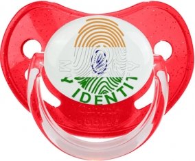 Empreinte My Identity Inde Tétine Physiologique Rouge à paillette