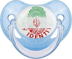 Empreinte My Identity L'Iran Sucette Physiologique Bleue à paillette