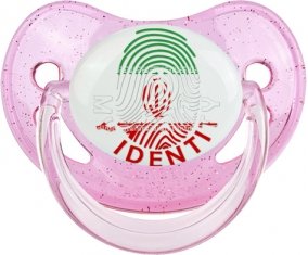 Empreinte My Identity L'Iran Sucette Physiologique Rose à paillette