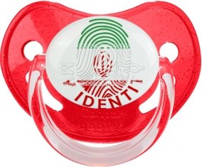 Empreinte My Identity L'Iran Sucette Physiologique Rouge à paillette