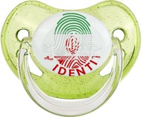 Empreinte My Identity L'Iran Sucette Physiologique Vert à paillette
