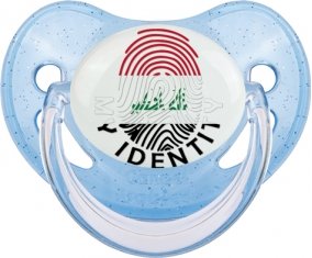 Empreinte My Identity Irak Sucette Physiologique Bleue à paillette