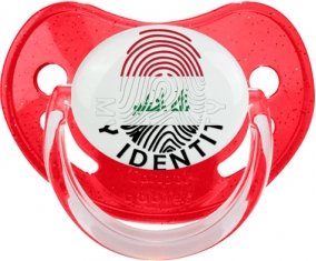 Empreinte My Identity Irak Sucette Physiologique Rouge à paillette