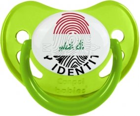 Empreinte My Identity Irak Sucette Physiologique Vert phosphorescente