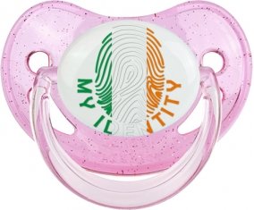 Empreinte My Identity Irlande Tétine Physiologique Rose à paillette
