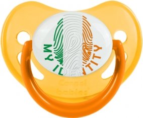 Empreinte My Identity Irlande Tétine Physiologique Jaune phosphorescente
