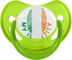 Empreinte My Identity Irlande Tétine Physiologique Vert phosphorescente