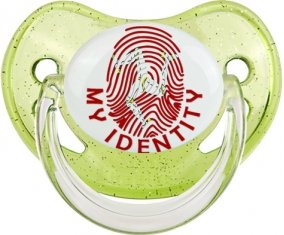 Empreinte My Identity Île de Man Sucete Physiologique Vert à paillette