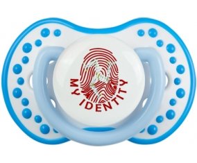 Empreinte My Identity Île de Man Tétine LOVI Dynamic Blanc-bleu phosphorescente