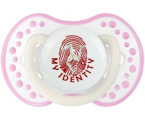 Empreinte My Identity Île de Man Tétine LOVI Dynamic Blanc-rose phosphorescente