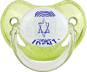 Empreinte My Identity Israël Sucette Physiologique Vert à paillette
