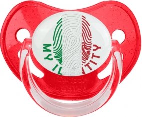 Empreinte My Identity Italie Sucette Physiologique Rouge à paillette