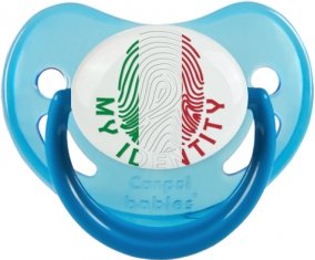 Empreinte My Identity Italie Sucette Physiologique Bleue phosphorescente