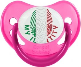 Empreinte My Identity Italie Sucette Physiologique Rose phosphorescente