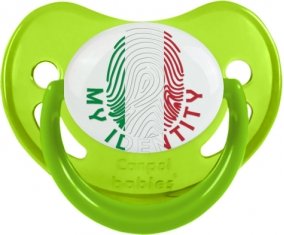 Empreinte My Identity Italie Sucette Physiologique Vert phosphorescente