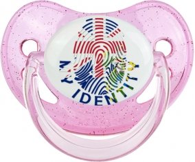 Empreinte My Identity Îles Pitcairn Tétine Physiologique Rose à paillette