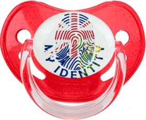 Empreinte My Identity Îles Pitcairn Tétine Physiologique Rouge à paillette