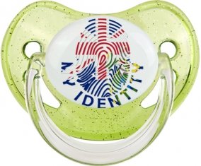 Empreinte My Identity Îles Pitcairn Tétine Physiologique Vert à paillette