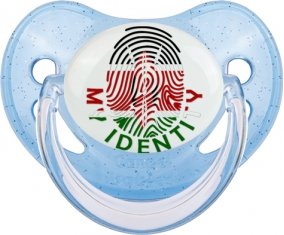 Empreinte My Identity Kenya Sucette Physiologique Bleue à paillette