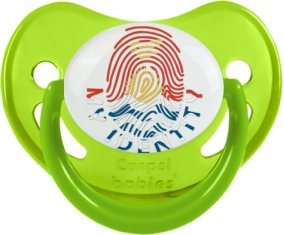 Empreinte My Identity Kiribati Sucette Physiologique Vert phosphorescente