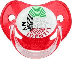 Empreinte My Identity Koweit Tétine Physiologique Rouge à paillette