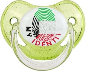Empreinte My Identity Koweit Tétine Physiologique Vert à paillette