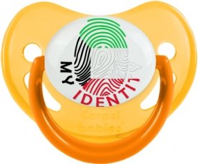 Empreinte My Identity Koweit Tétine Physiologique Jaune phosphorescente
