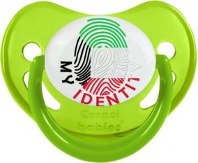 Empreinte My Identity Koweit Tétine Physiologique Vert phosphorescente