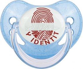 Empreinte My Identity Lettonie Sucette Physiologique Bleue à paillette