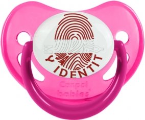 Empreinte My Identity Lettonie Sucette Physiologique Rose phosphorescente