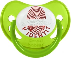 Empreinte My Identity Lettonie Sucette Physiologique Vert phosphorescente